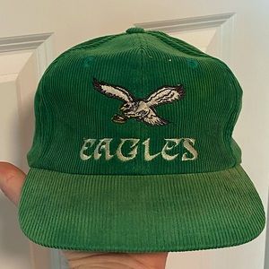 Vintage 1990s Philadelphia Eagles NFL Eastport Corduroy SnapBack Hat